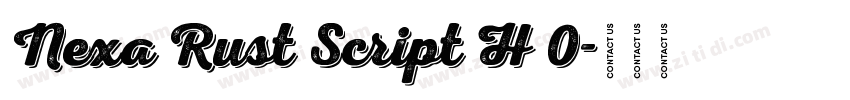 Nexa Rust Script H 0字体转换